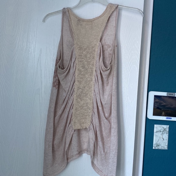 Miss Me fashion tank top size medium taupe and cream color with bronze sequins - Picture 4 of 7